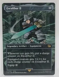 Excalibur II (Borderless) #257 MTG Final Fantasy FIN EN RARE FF9 FFIX Steiner - Image 1