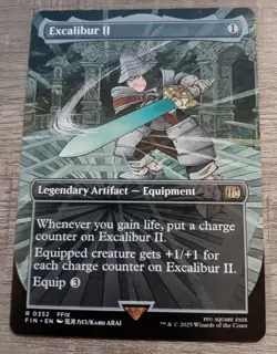 Excalibur II (Borderless) #257 MTG Final Fantasy FIN EN RARE FF9 FFIX Steiner - Image 1