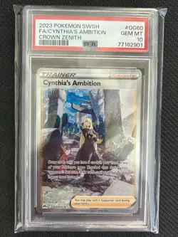 Cynthia's Ambition GG60/GG70 PSA 10 Crown Zenith Galarian Gallery Graded Card - Image 1
