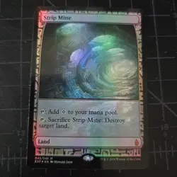 Magic the Gathering Zendikar Expedition Strip Mine Foil Card - Image 1
