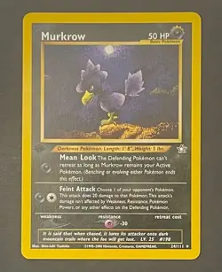 PokÃ©mon Card Murkrow 24/111 1st Edition Neo Genesis - Near Mint - Image 1