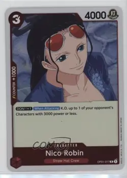 2022 One Piece Card Game: Romance Dawn OP01 R (Errata) Nico Robin #OP01-017 02l5 - Image 1