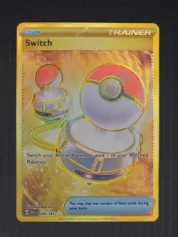 Switch 206/165 SV: Scarlet & Violet 151 PokÃ©mon Card - Gold Hyper Rare - Image 1