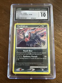 Pokemon Darkrai Great Encounters Reverse Holo Card 3/106 TCG - Image 1