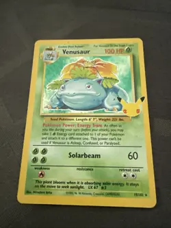 Pokemon TCG Venusaur Base Set, Holo Unlimited Rare Card 15/102 HP/Damaged - Image 1