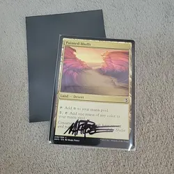 Painted Bluffs - Amonkhet MTG Magic Signed by Mark Poole - Land Desert FREE SHIP - Image 1