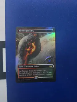 MTG Foil Sacred Foundry #285 Borderless Card Unfinity - Image 1