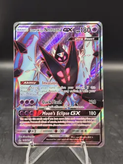 Pokemon TCG Dawn Wings Necrozma GX 143/156 Ultra Prism Ultra Rare Full Art NM - Image 1