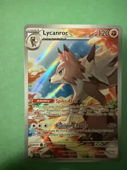 Lycanroc 166/159 Sv09: Journey Together Illustration Rare PokÃ©mon TCG Card NM/M - Image 3