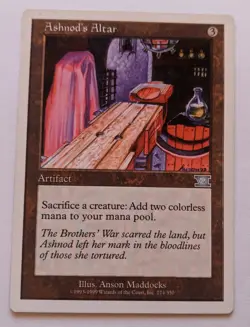 MTG English Magic Card Very Light Play ASHNOD'S ALTAR from 6th Sixth, IV Edition - Image 1