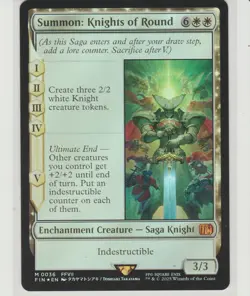 Summon: Knights of Round Foil Mythic MtG Card FIN 36 Final Fantasy - Image 1