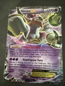 Pokemon TCG Hoopa EX Black Star Promo Holo Ultra Rare Card XY71 XY Promos - Image 1