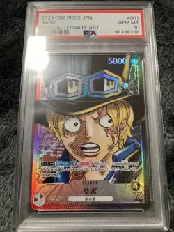 PSA10 Sabo Leader Parallel One Piece Card Japanese - Image 1