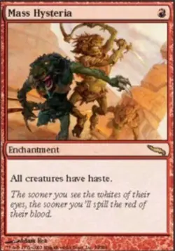 1x Mass Hysteria NM-Mint, English Mirrodin MTG Magic - Image 1