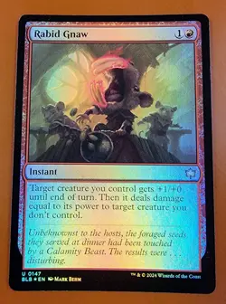 1x Rabid Gnaw | FOIL | Bloomburrow | MTG Magic Cards - Image 1