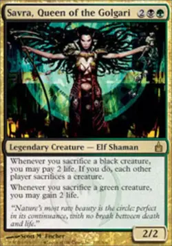 1x Savra, Queen of the Golgari NM-Mint, English Ravnica MTG Magic - Image 1
