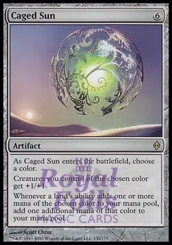 Caged Sun 1x FOIL NPH MTG New Phyrexia Rare VF artifact - Image 1