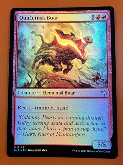 1x Quaketusk Boar | FOIL | Bloomburrow | MTG Magic Cards - Image 1
