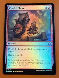 1x Playful Shove | FOIL | Bloomburrow | MTG Magic Cards - Image 1