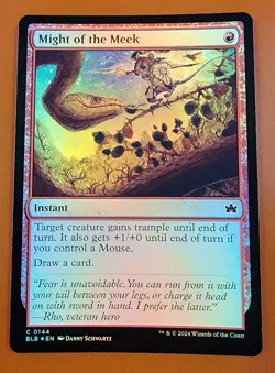 1x Might of the Meek | FOIL | Bloomburrow | MTG Magic Cards - Image 1