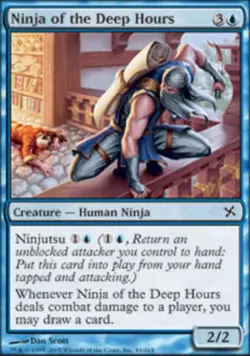 1x Ninja of the Deep Hours NM-Mint, English Betrayers of Kamigawa MTG Magic - Image 1