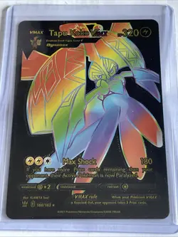 PokÃ©mon TCG Tapu Koko VMAX Battle Styles Secret Rare Card 166/163 Black Foil - Image 1