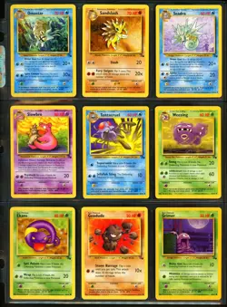 1999 Pokemon FOSSIL SET Unlimited Edition COMPLETE Uncommon Common Cards Lot NM+ - Image 3