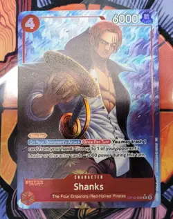 Shanks OP12-008	Alternate Art One Piece Card English Legacy of the Master - Image 1