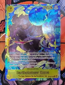 Bartholomew Kuma OP12-119 Secret Rare	Alternate Art One Piece Card English - Image 1