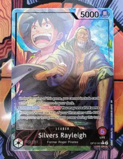 Silvers Rayleigh OP12-001 	Alternate Art One Piece Card English Legacy of the Ma - Image 1