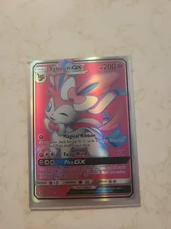 Sylveon GX Pokemon Card Holo Rare 200 HP Fairy Wind Plea GX - Image 1