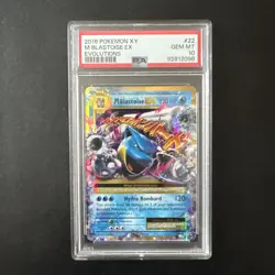 2016 POKEMON XY EVOLUTIONS #22 M BLASTOISE EX PSA 10 - Image 1