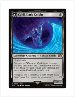 1x Cecil, Dark Knight, Final Fantasy, Magic MTG NM - Image 1