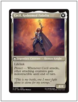 1x Cecil, Dark Knight, Final Fantasy, Magic MTG NM - Image 2
