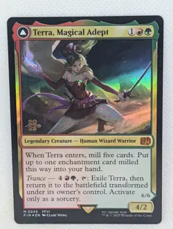 Terra Magical Adept Prerelease FOIL MTG Magic Gathering FF Final Fantasy 6 VI - Image 1