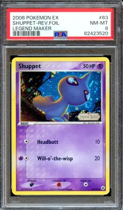 PSA 8 Shuppet EX Reverse Foil Legend Maker 63/92 Pokemon Card NEAR MINT - Image 1