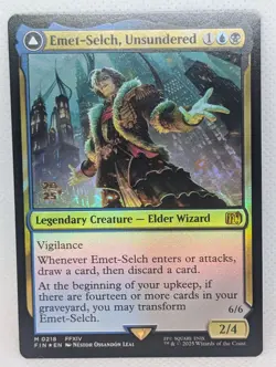 Emet-Selch Unsundered Prerelease FOIL MTG Magic Gathering FF Final Fantasy FFXIV - Image 1