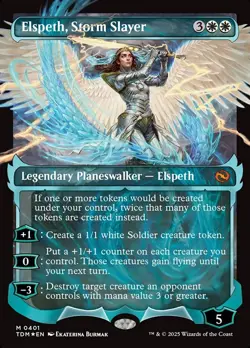 Elspeth, Storm Slayer- Tarkir Dragonstorm Showcase Foil MTG-NM - Image 1