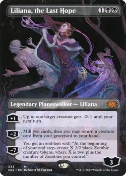 Liliana, the Last Hope- Double Masters 2022 Borderless Regular MTG-NM - Image 1