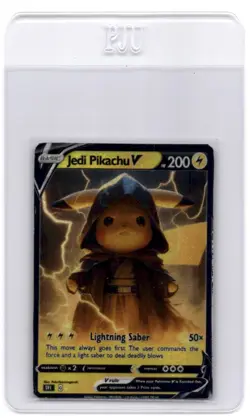 Pokemon Card PokeTeamLegends CustomMade Jedi Pikachu - Image 1