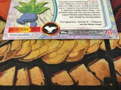 #43 Oddish Pokemon Topps 1999 Series 1 SILVER FOIL Textured Vintage MP - Image 3