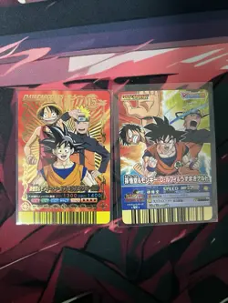 2008/2009 naruto dragonball z one piece luffy  goku bandai jump fest card - Image 1