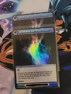 Strain of the Tide Super Rare Chaotic Overworld Mugic Card - Silent Sands - Image 1