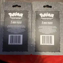 2- Pokémon Trading Card Packages. 5 Mini Packs In Each. Trick Or Trade 2024 - Image 2