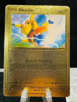 Pikachu Gold Fan Art Pokemon Card - Display Card - New Pokémon Added - PROMO - Image 10