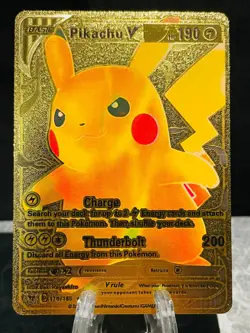 Pikachu Gold Fan Art Pokemon Card - Display Card - New Pokémon Added - PROMO - Image 11