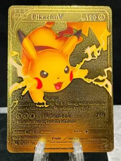 Pikachu Gold Fan Art Pokemon Card - Display Card - New Pokémon Added - PROMO - Image 12