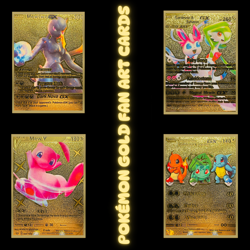 Pikachu Gold Fan Art Pokemon Card - Display Card - New Pokémon Added - PROMO - Image 36