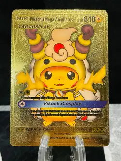 Pikachu Gold Fan Art Pokemon Card - Display Card - New Pokémon Added - PROMO - Image 38