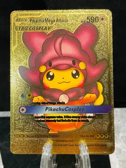 Pikachu Gold Fan Art Pokemon Card - Display Card - New Pokémon Added - PROMO - Image 39